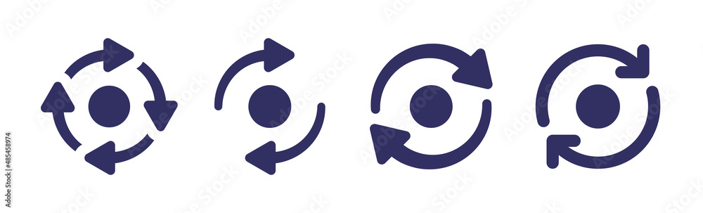 Aufkleber arrow rotation circle. rotate icon set. vector illustration