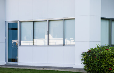 White modern office company building