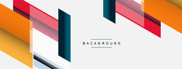 Vector background. Abstract overlapping color lines design with shadow effects. Illustration for wallpaper banner background or landing page