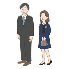 セレモニースーツの男女