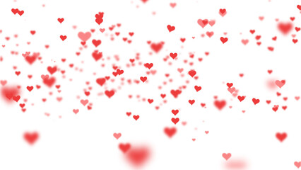 Moving Flying Red Hearts for Valentine's Day