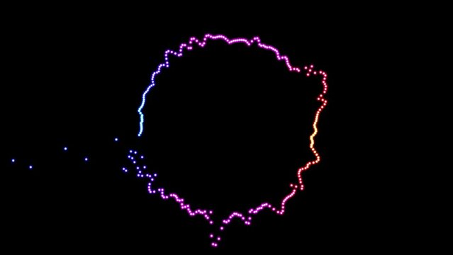 虹色　オーディオスペクトラム　ドット　点　丸　粒　モーショングラフィックス