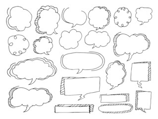Obraz premium 手書き吹き出しセット