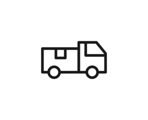 Single line icon of box on isolated white background. High quality editable stroke for mobile apps, web design, websites, online shops etc.