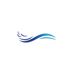 Fototapeta na wymiar water wave logo design template