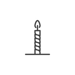 Novruz candle line icon