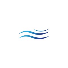 Obraz premium water wave logo design template