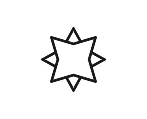 Black line icon on white background