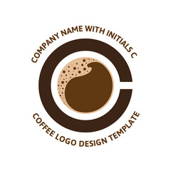 letter c coffee logo design inspiration.vector illustration