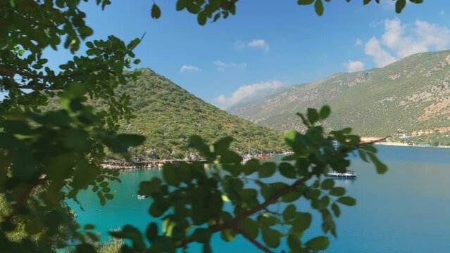 Beautiful lagoon and small beach with in Kas town, Antalya province, Turkey