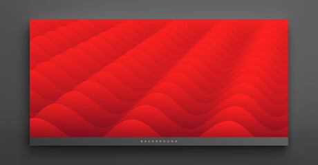 Fototapeta premium Profile of roof tile. Abstract wavy background with dynamic effect. 3D vector Illustration for advertising, marketing or presentation.