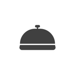Restaurant food tray vector icon