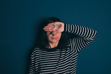 Fototapeta premium Stop violence against women