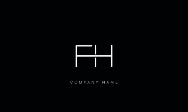 FH, HF, FH, Letters Logo Monogram