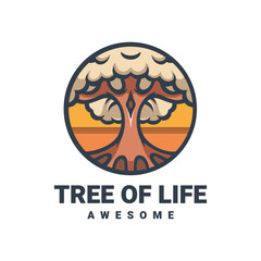 Illustration vector graphic of Tree of life, good for logo design