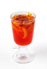 Tea with orange and cranberries