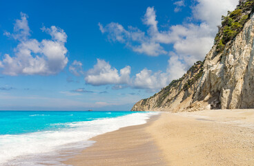Egremni beach at Lefkada, Ionion sea, Greece
