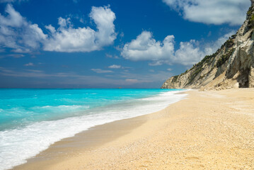 Egremni beach at Lefkada, Ionion sea, Greece