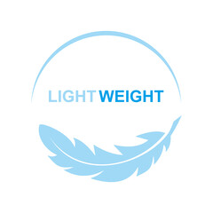 Lightweight feather icon on white background lightweight vector icon	