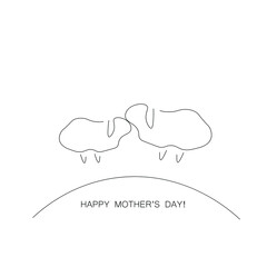 Happy mothers day card vector illustration