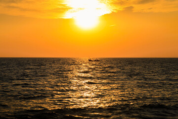 beautiful sunset sea waves thailand summer vacation sand