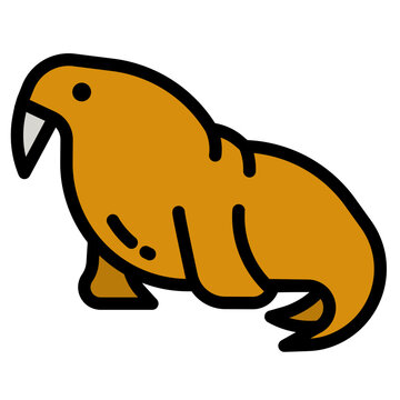recommend clip art: walrus line icon