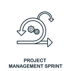 Sprint icon. Line element from project management collection. Linear Sprint icon sign for web design, infographics and more.