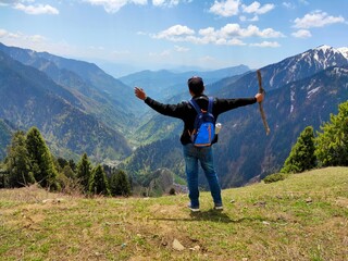 hiker in the mountains