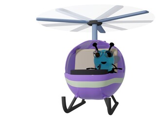 Blue Bee and Helicopter