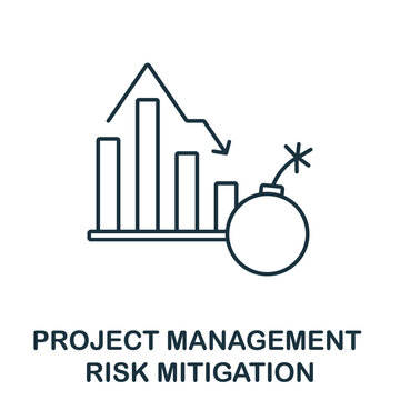 Risk Mitigation icon. Line element from project management collection. Linear Risk Mitigation icon sign for web design, infographics and more.