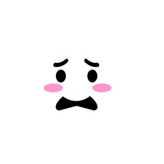 Emoji,Emoticon sad, cry, shocked, scared, laugh, merry, embarrassed, feel bad, burnout, disheartened, admit the truth, amazed, shocked, stunned, anxious, vector illustration