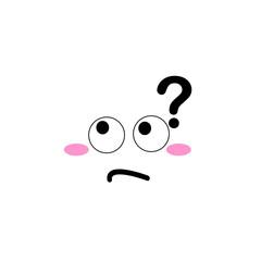 Emoji,Emoticon, Confused,Dizzy,Doubt,Don't Understand,Thought,Concept,Questions ,amazed, curious, distrust, vector illustration
