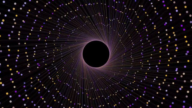 4k abstract animated tunnel in space