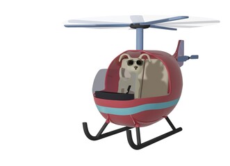 Dog and Helicopter