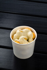 deep fried potato balls. Thai fried sweet potato balls, Khanom khai nok kratha