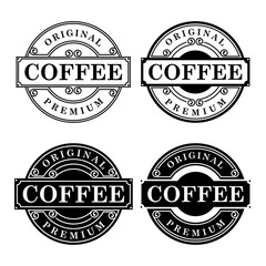 Coffee brand logo badge collection