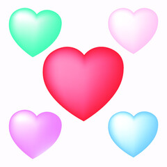 hart shape object vector