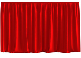 3D Red curtains