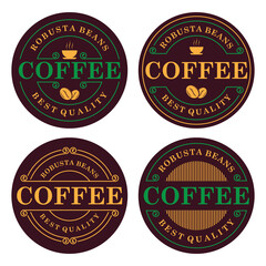 Coffee brand logo badge collection