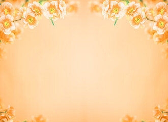 spring flowers poster background material