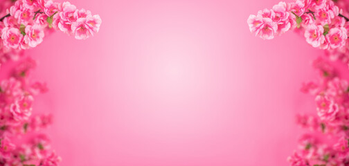 spring romantic peach flowers poster background material