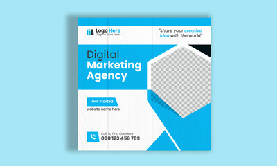 Obraz premium Digital marketing agency Social Media Post design