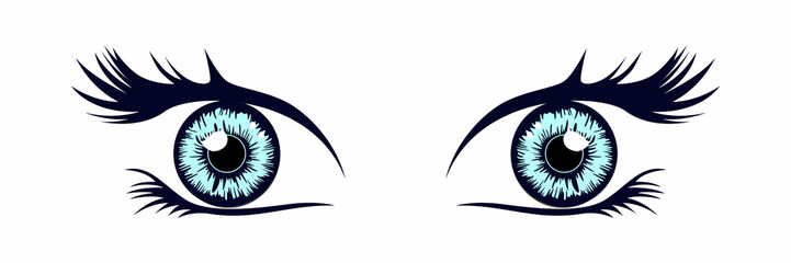 Beautiful Eyes Cartoon Vector Design Inspiration