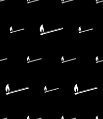 Matchstick Pattern Icon, Wooden Stick Coated With Ignitable Material On The Tip And Used For Starting A Fire