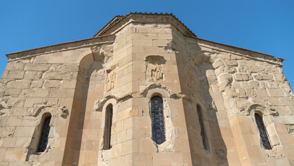 old building. ancient fortress temple. old church in the mountains.