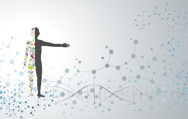 body dna molecule connection of neural network