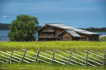 Kizhi Island, Russia. Ancient wooden religious architecture