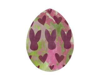 happy easter bunny eggs postcard holiday
