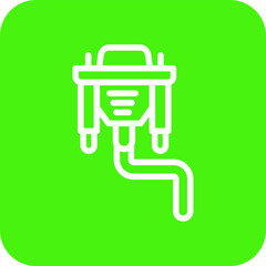 Vga Cable Vector Icon Design Illustration