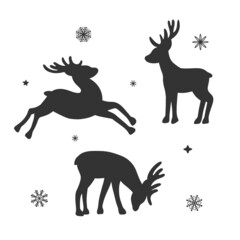 Deer silhouette vector illustration